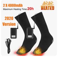 + mit 4000mAh Akku 3-Gänge Beheizbare Socken Beheizte Socken