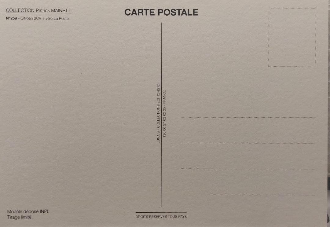 Cartoline postali: CITROËN 2CV  +  vélo La Poste – Nuovo (secondo la descrizione) da Delémont venduto da Domdom1 1