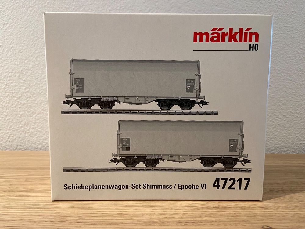 Märklin 47035 voie H0 3 vierachsige Schiebeplanenwagen Bauart