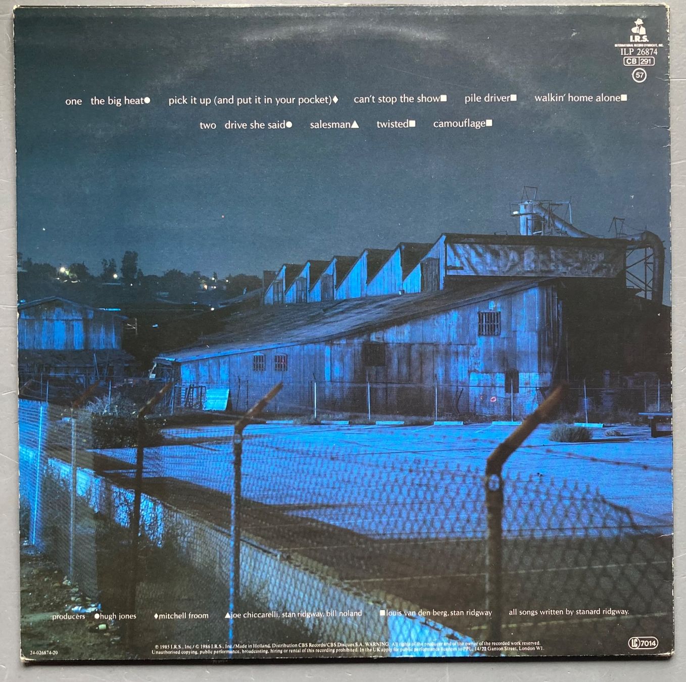 Dischi in vinile: STAN RIDGWAY - THE BIG HEAT – Usato da Poliez-Pittet venduto da Newtown-Records 1