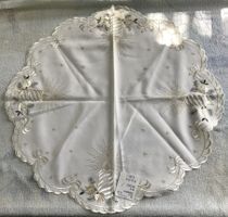 STOFF TISCHTUCH WEIHNACHTEN GARMISCH NEU DURCHMESSER 56CM