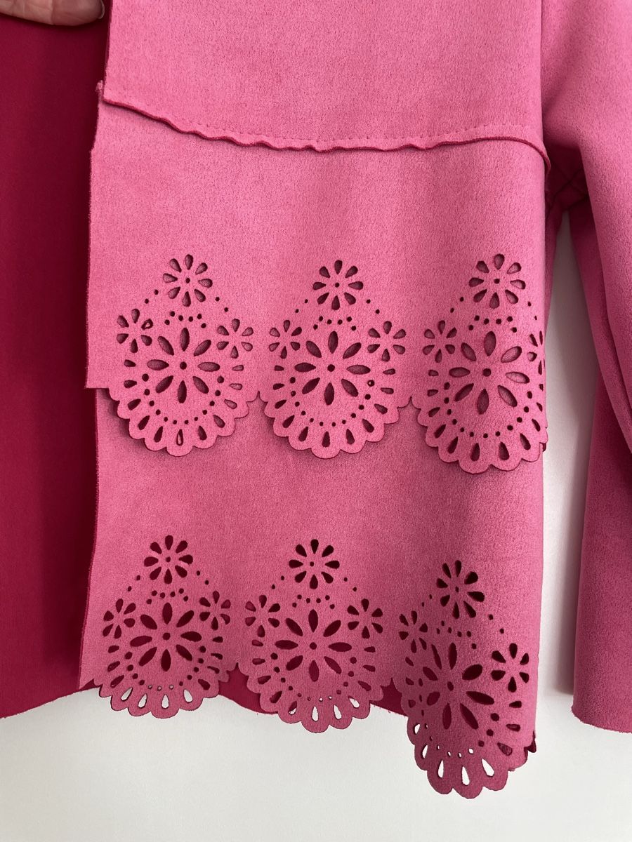 Giacche: Pinke Blazer Jacke mit Lochmuster – Usato da St. Moritz venduto da cri_h9tt 3