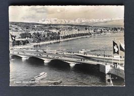AK Zürich Quaibrücke utoquai Glarneralpen
