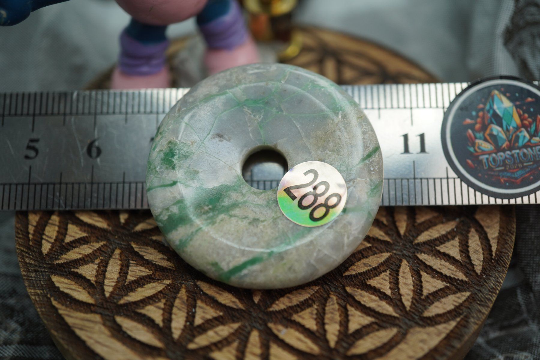 Minerali & Pietre curative: Varascit    Pi  Scheibe  ca40mm    ab  1.-     Räumung – Nuovo e nell'imballaggio originale da Eschenbach SG venduto da topstone 3