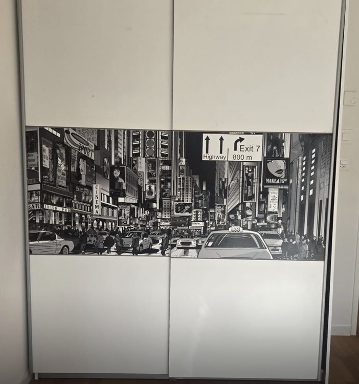New York City Style Wardrobe Sticker - Cityscape Graphic Dec (Neu ...