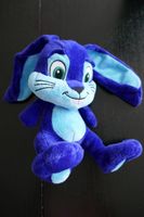 Neuwertig: Hase Ricky blauer Plüschhase Migros