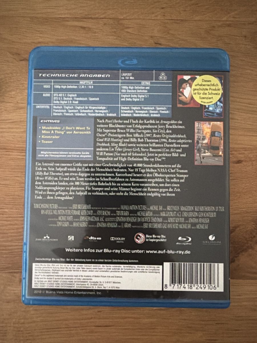Tutti i DVDs: Armageddon (1998) BluRay – Usato da Hagendorn venduto da masterchieff 1