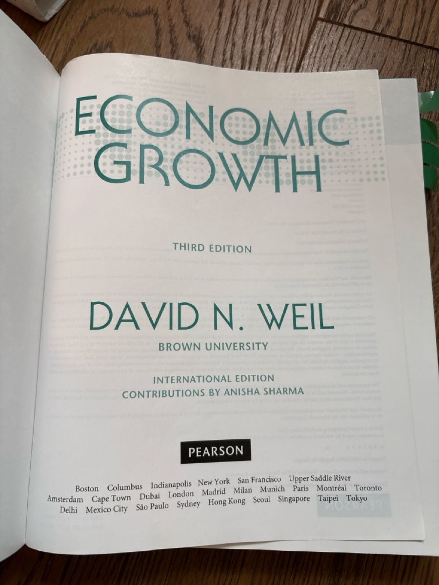 Libri: Buch: Economic Growth – Usato da Zunzgen venduto da ver_27c7 2