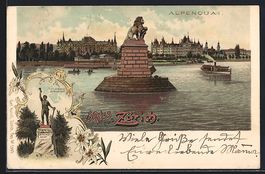 Litho Zürich, Blick auf den Alpenquai, 