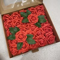 Künstliche Rosen Deko Set Rot Rosa Neu