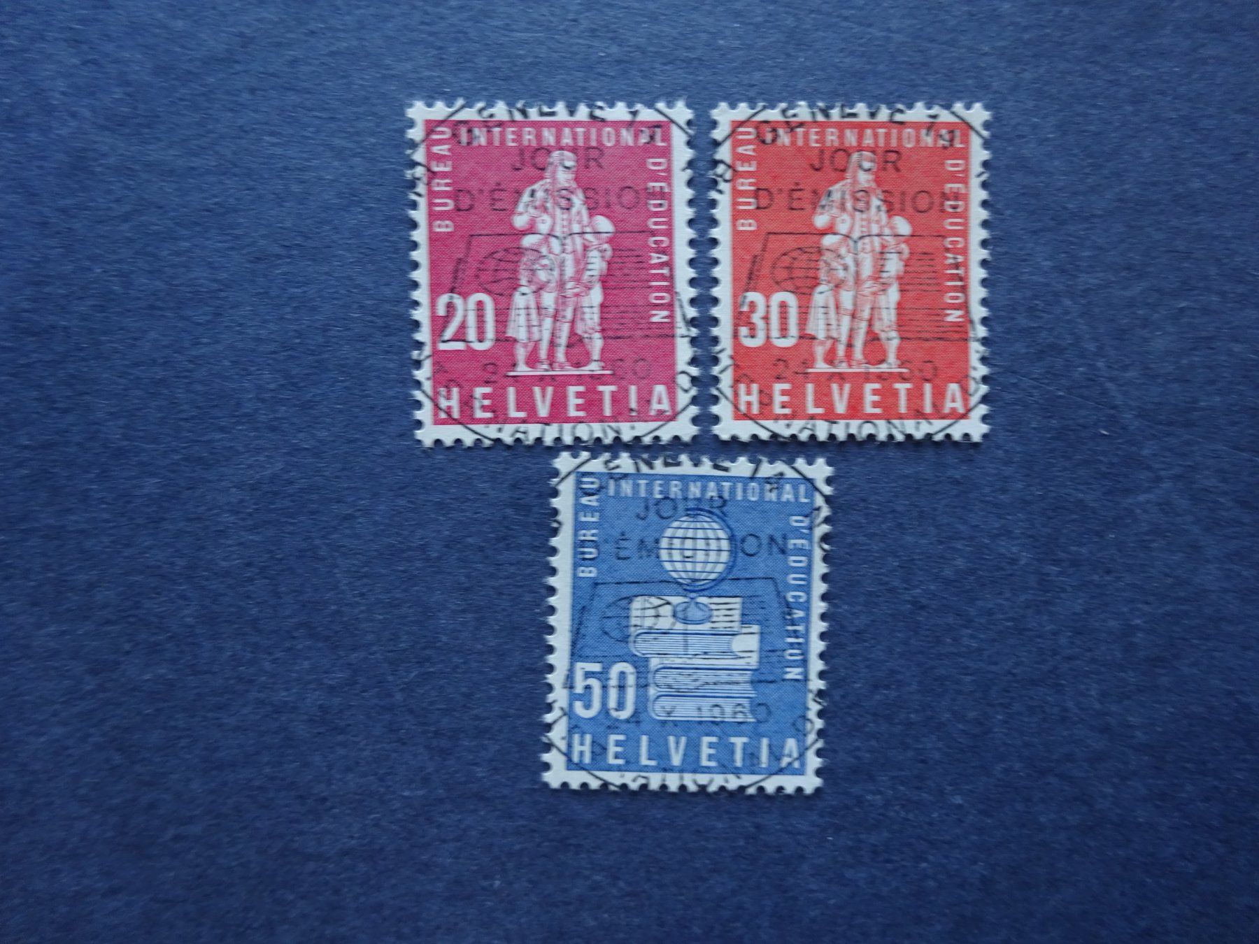 Alle Briefmarken: 1960 46-48 mit glasklaren ET-Voll – Gebraucht aus Appenzell-Steinegg von adi1975