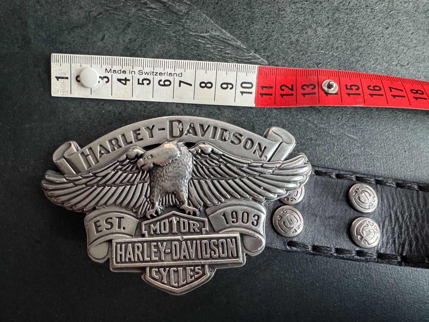 Harley-Davidson Gürtel: Harley-Davidson Ledergürtel, Top Zustand – Gebraucht aus Frutigen von sibe56 5