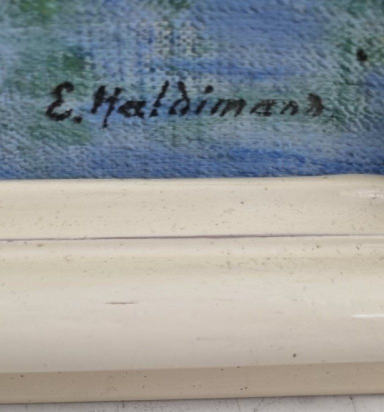 Dipinti: Gemälde E. Haldimann Seelandschaft – Usato da Flums venduto da Flumsantik 2