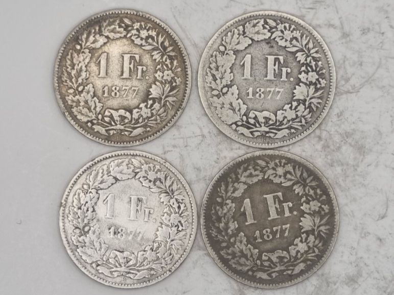 Alle Münzen: 1 FR 1877 Lot 4 Stück – Gebraucht aus Bure von chap981