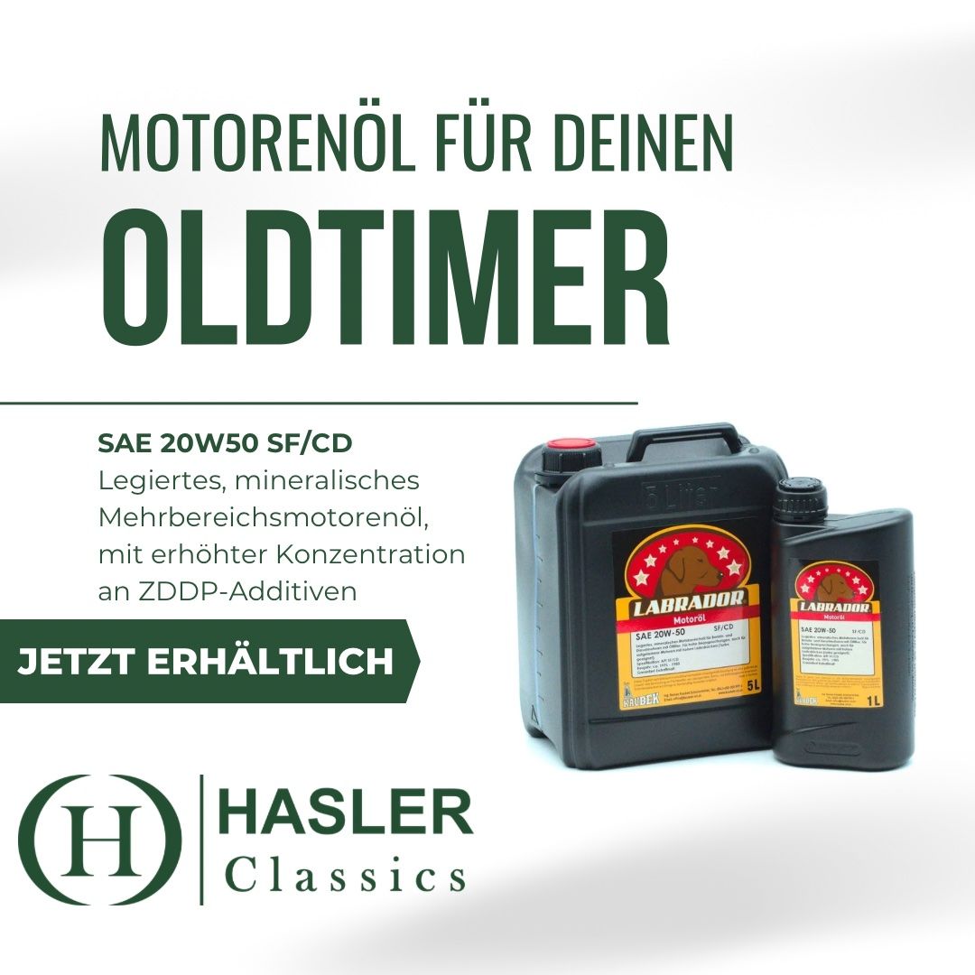 Öl und Additive: Motorenöl SAE 20W-50 SF/CD – Neu und originalverpackt aus Guntershausen von Hasler-Classics 1