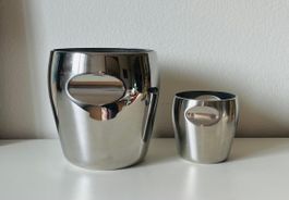 Champagnerkühler von ALESSI aus Edelstahl inkl. Eisbehälter