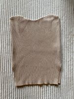 Shein Bandeau Top Oberteil Shirt Trägerlos Beige Strick S