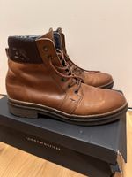 Tommy Hilfiger Leather Boots EU 45 Cognac Brown Men's