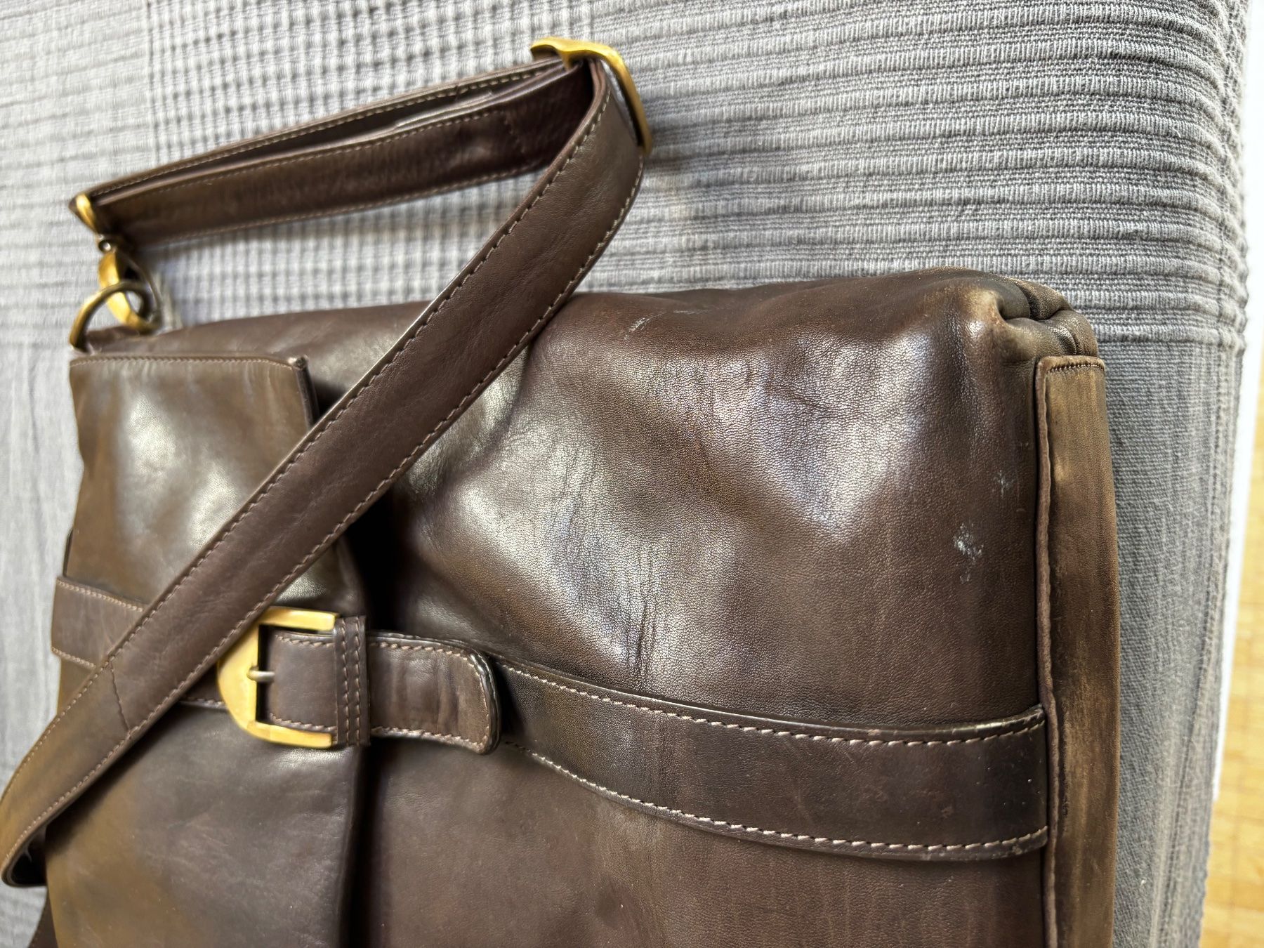 Valigie & Borse: Ledermappe / Business- Laptoptasche dunkelbraun – Usato da Tägerwilen venduto da Elle13 3