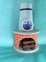 Lundby miniatur-Kamin mit Delfter Teller 1:12