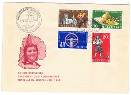 Lettre de Interlaken cachet S394 le 3-5.IX.55