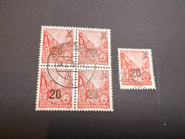 DDR 1957  Mi 436 Viererblock gest.  (3449)