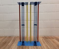 2x Memphis Style CD-Ständer CD-Rack Metall Postmodern 1980 J