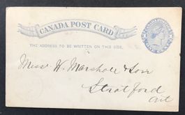 POSTKARTE KANADA 1888