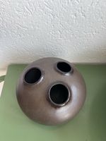 Knabstrup Keramik Trio Vase 11cm hoch , braun