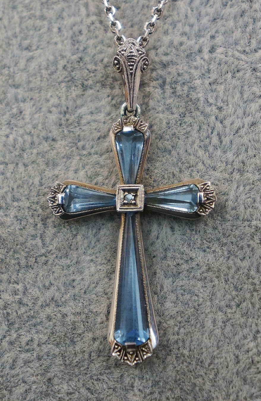Colliers: Silber Kreuz Anhänger mit Kette – D'occasion à Basel par bk_brockibasel 1