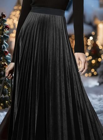 Gonna Elegante in Velluto Plissettato per le feste!