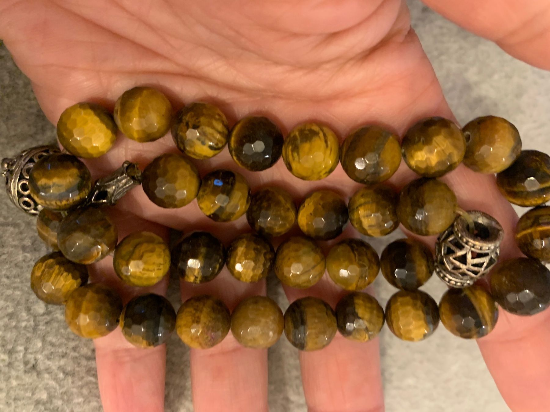 Bracciali & Braccialetti: Edelstein Armband, Tigeraugen, Versilbertverscluss – Usato da Nuerensdorf venduto da gokden1336 2
