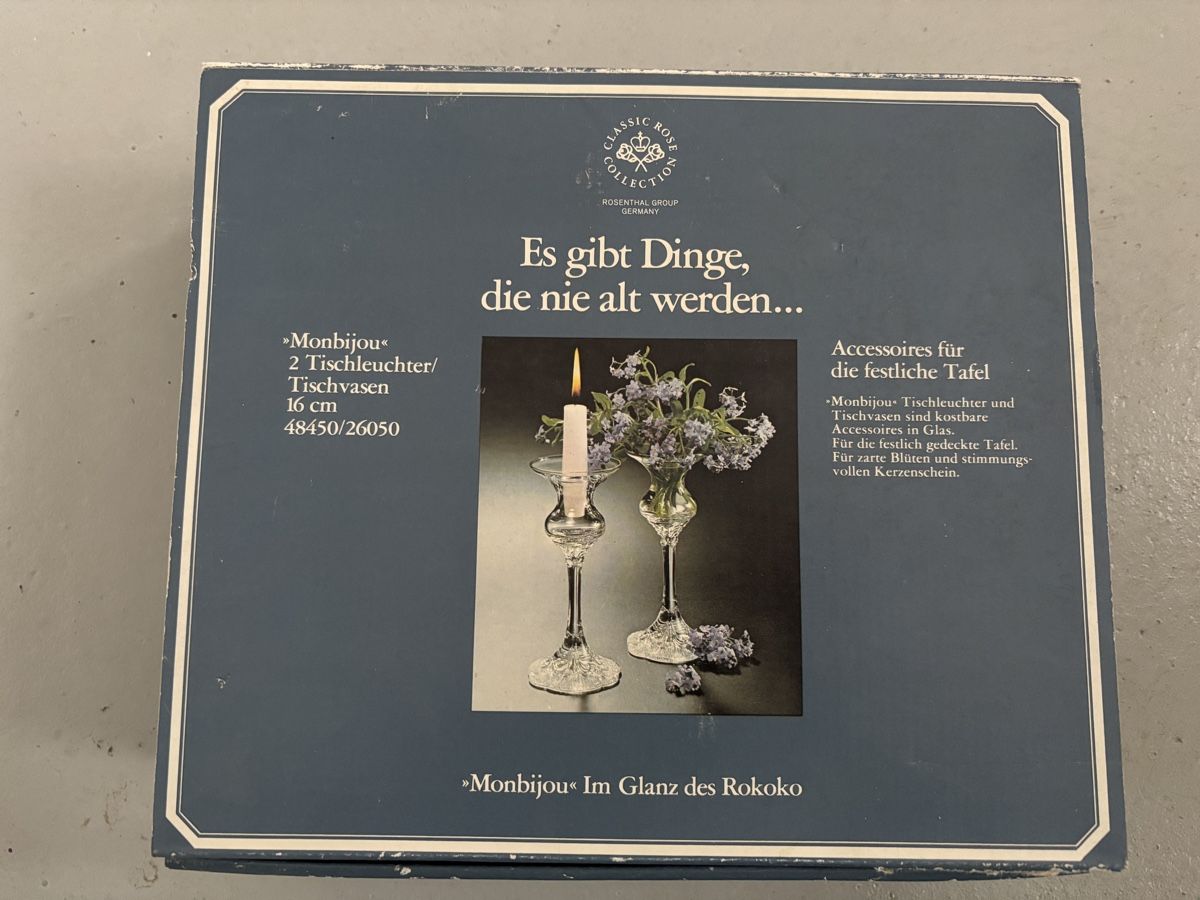 Rosenthal Portacandele: 2 Kerzenständer / Tischvasen von Rosenthal – Nuovo e nell'imballaggio originale da Sisseln AG venduto da Magnuna80