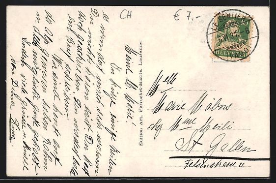 Cartoline postali: AK Le Brassus, Vue generale, 1921 – Usato da Berlin venduto da bartko-reher 1