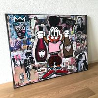 Dagobert Duck Pop Art Kunst Fashion Champagner Bild ORIGINAL