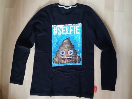 Pulli mit Wende-Pailletten Grösse 158/164