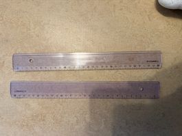 2 transparente Lineale, 30 cm - ideal für Schule!