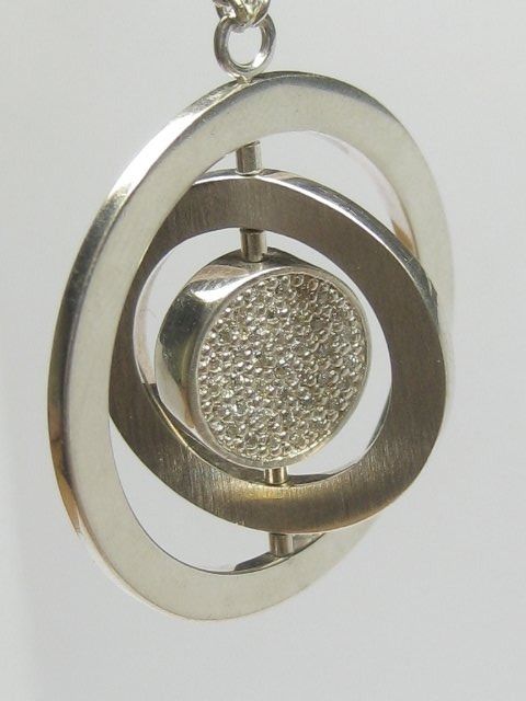 Esprit Ciondoli: Silber Kette Collier 925 Anhänger drehbare Ringe Esprit – Usato da Ermatingen venduto da Decovin 1