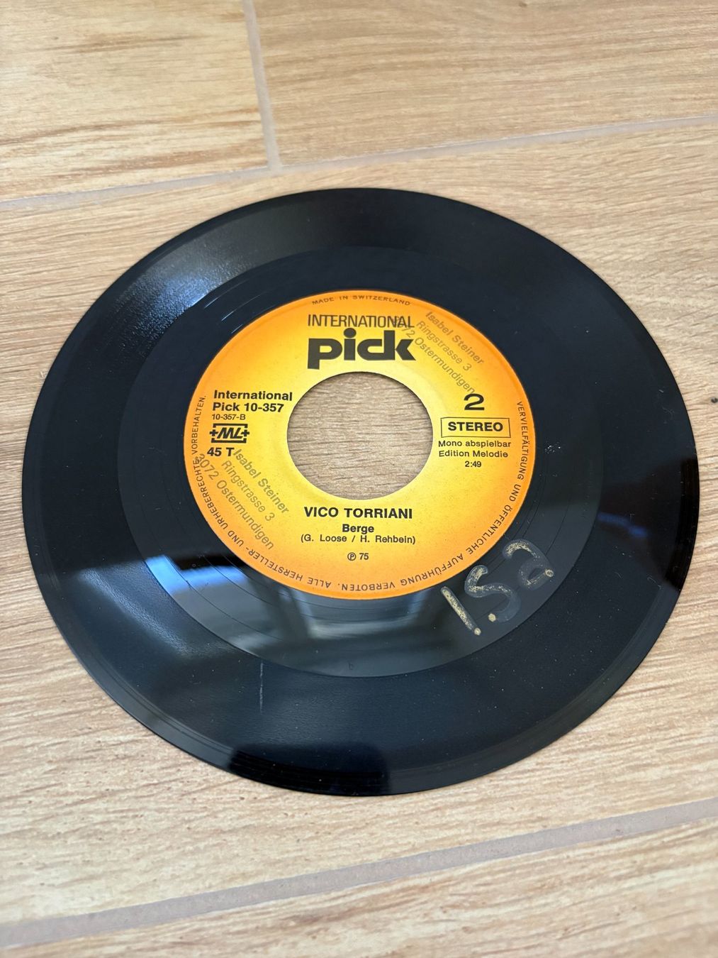 Vinyles: Single Platte – D'occasion à Fislisbach par Isabelleli 1
