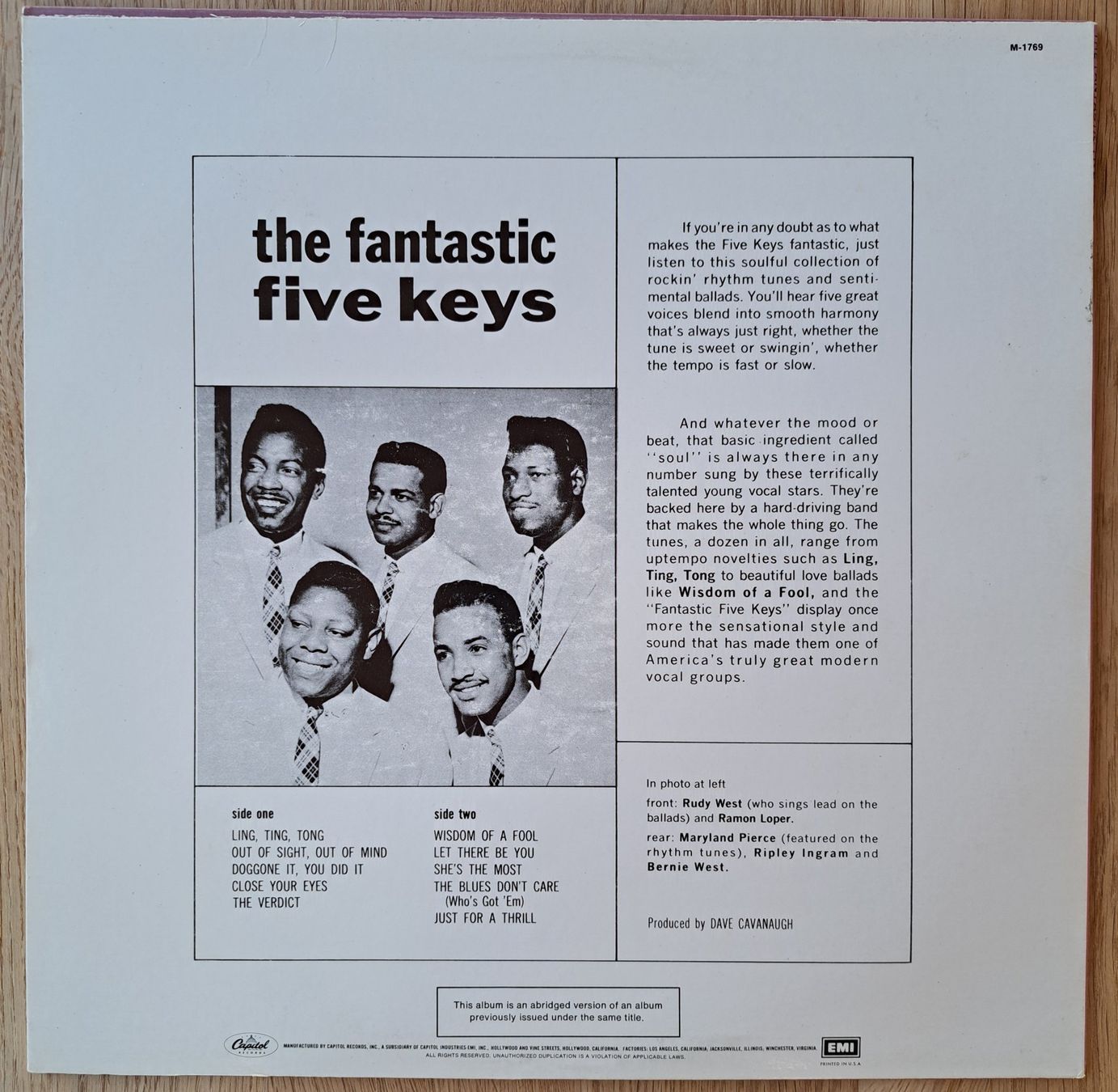 Vinyles: The Five Keys - The Fantastic Five Keys – D'occasion à Meggen par Ricardokoch 1