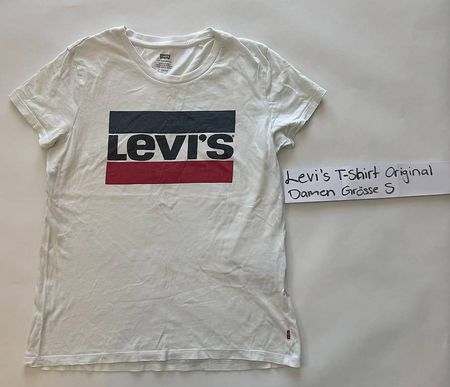 Levis Damen-T-Shirt weiss mit Logo, S