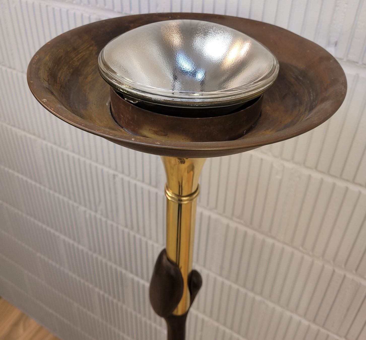 Lampade: Bronze Messing Fackelträger Olympia Stehleuchte Deckenfluter – Usato da Nottwil venduto da Wondewa-Shop 8