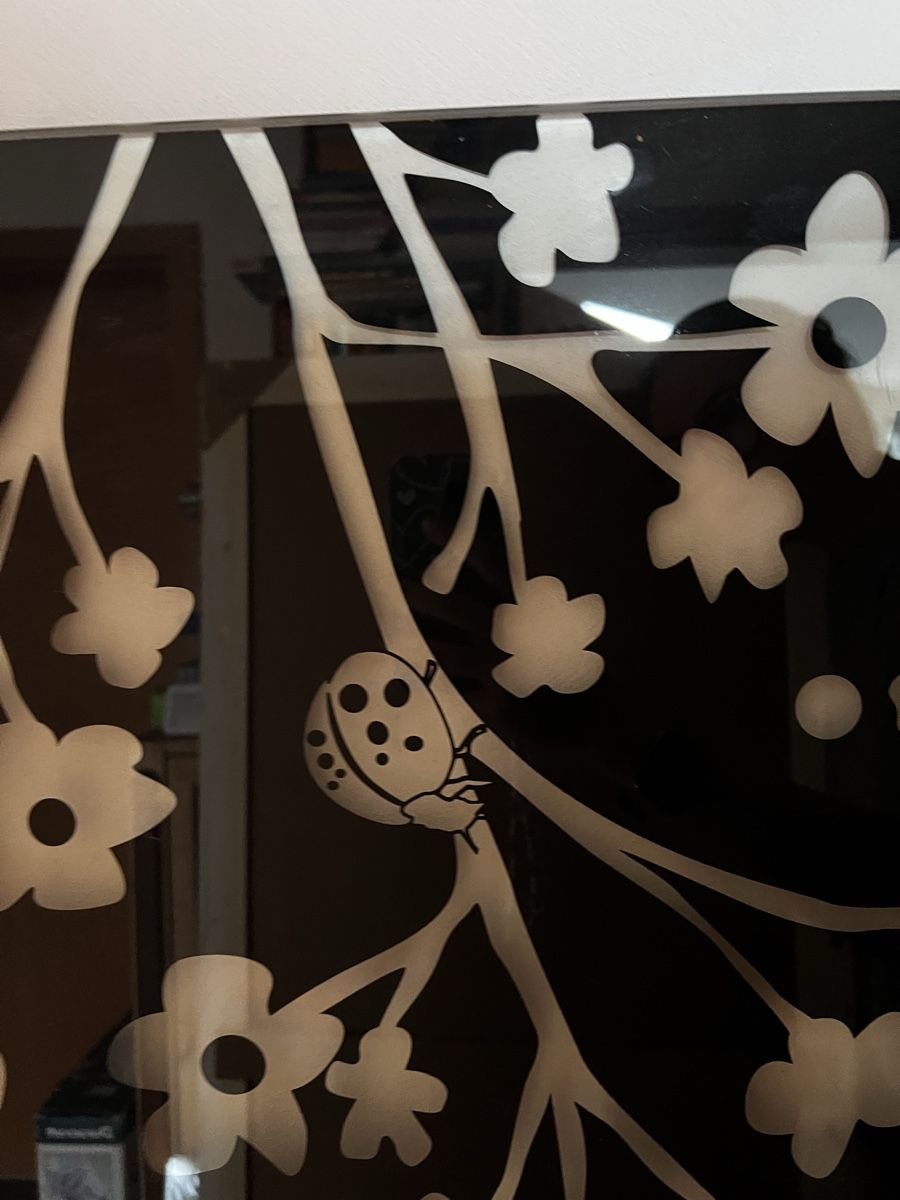 Scrivanie: Glasplatte Schreibtisch Ikea Blumen – Usato da Langendorf venduto da La26 1