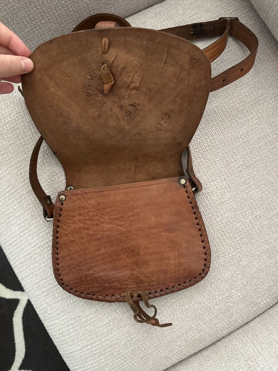 Borse da donna: Vintage echt Ledertasche mit tollem Muster - Einzigartig! – Nuovo (secondo la descrizione) da Schnottwil venduto da mic_d27v 1