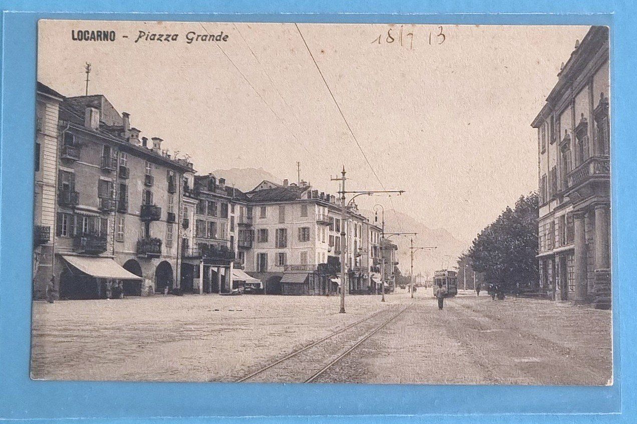 Ansichtskarten: Locarno - Piazza Grande - Strassenbahn - Tramway – Gebraucht aus Rothrist von RROENK