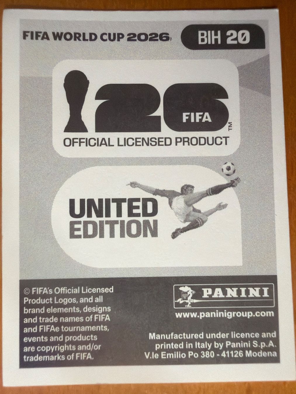 Panini Sammelbilder & Trading cards: Panini BIH20 – Neu (gemäss Beschreibung) aus Susten von Rechnun 1