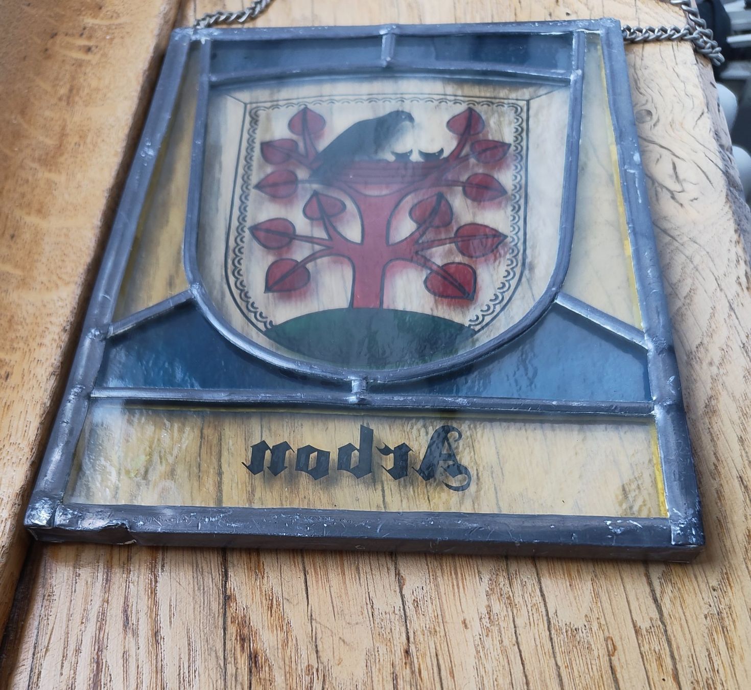 Autres antiquités ou arts: Wappenscheibe Arbon, Glasbild mit Metallrahmen – D'occasion à St. Gallen par Ricardo_Deals 4