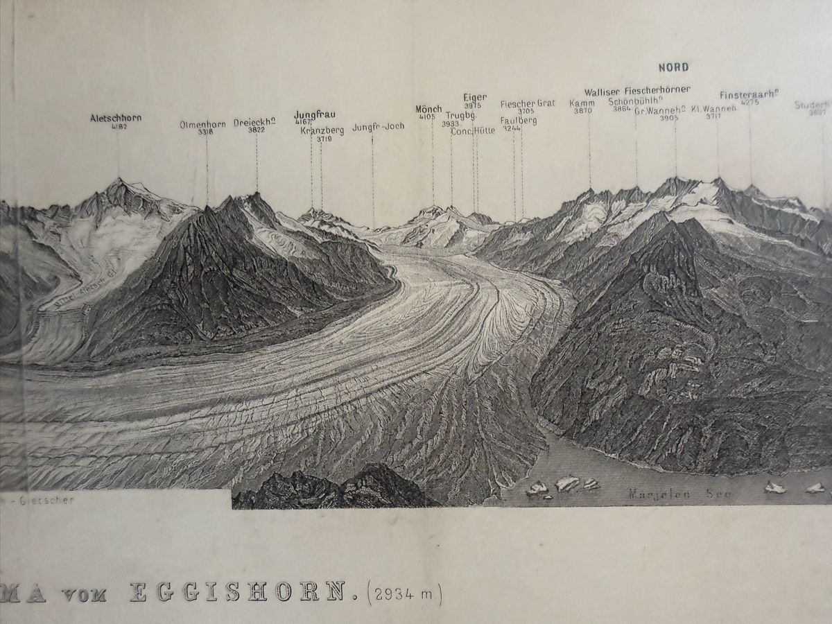 Foto & Immagini: Panorama vom Eggishorn mit Gletscher Grösse: 70cmx18cm  – Usato da stans venduto da zie_m2nf 4