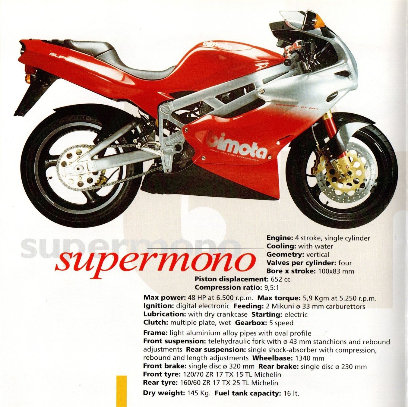 Bimota Strasse: Bimota Modellprogramm - Original-Faltprospekt 1997 – Neu (gemäss Beschreibung) aus Malans GR von Chueche427 5