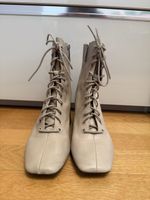 Zara Lederstiefeletten, Gr. 38 – Natur